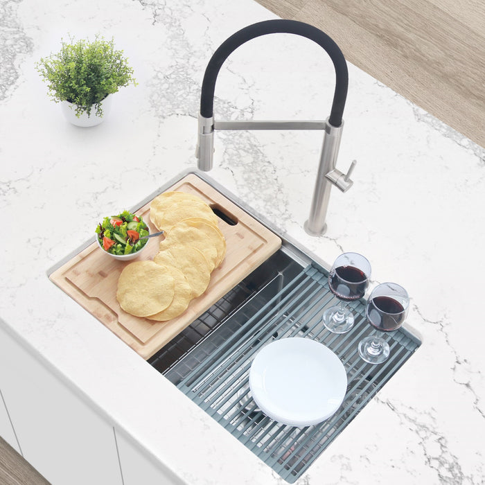 16 3/4" BAMBOO CUTTING  BOARD FOR KITCHEN SINK A906