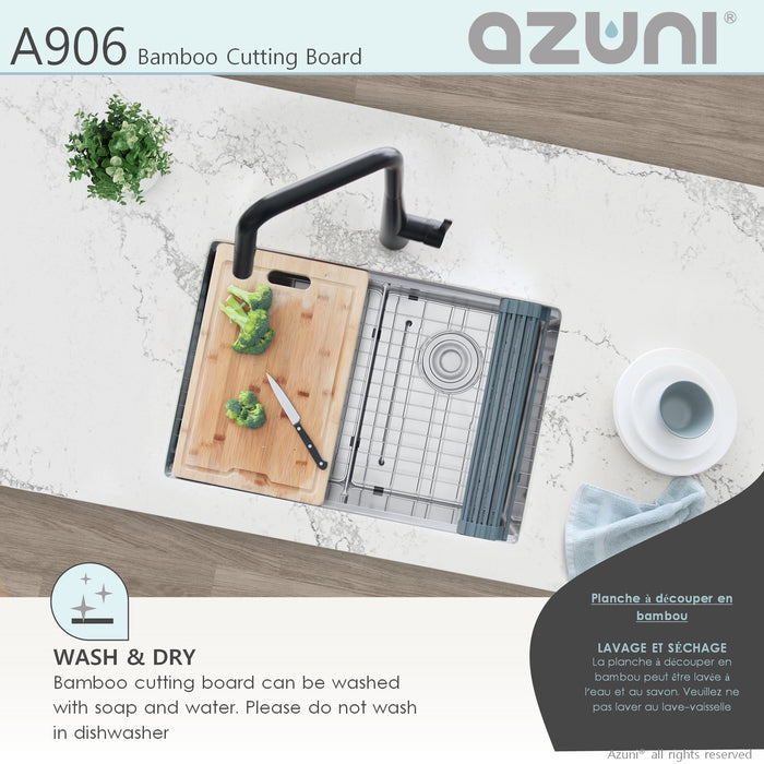 16 3/4" BAMBOO CUTTING  BOARD FOR KITCHEN SINK A906