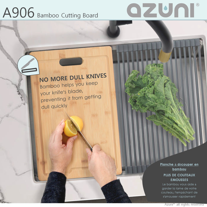 16 3/4" BAMBOO CUTTING  BOARD FOR KITCHEN SINK A906