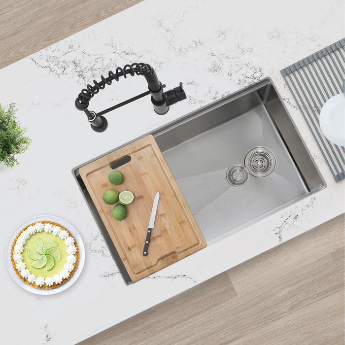 16 3/4" BAMBOO CUTTING  BOARD FOR KITCHEN SINK A906