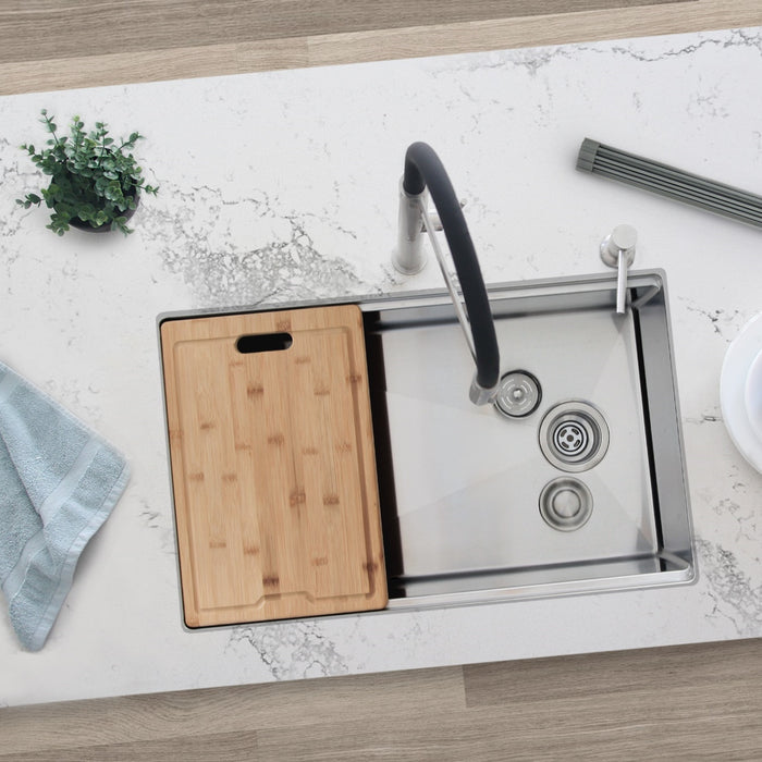 16 3/4" BAMBOO CUTTING  BOARD FOR KITCHEN SINK A906