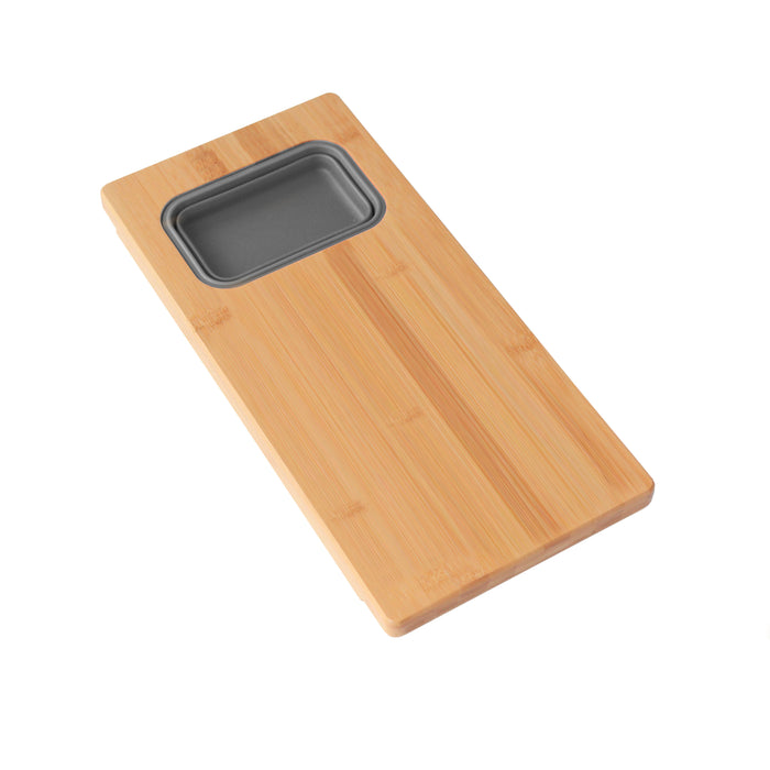 18" KITCHEN SINK BAMBOO CUTTING BOARD WITH CONTAINER A913